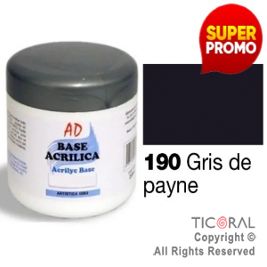 BASE ACRILICA AD 196 GRIS PAYNE 200ML X 3 UNIDADES